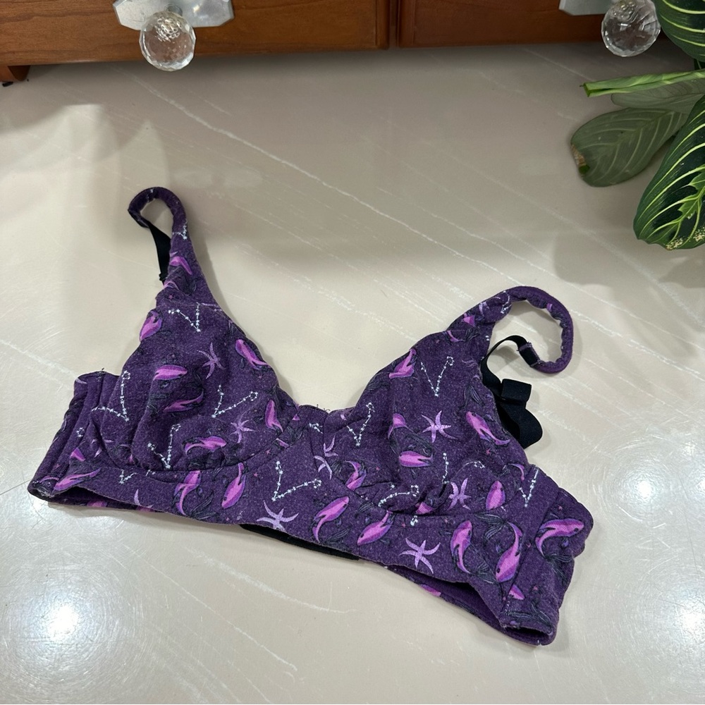 Meundies Purple Pisces Horoscope Zodiac Bra Bralette